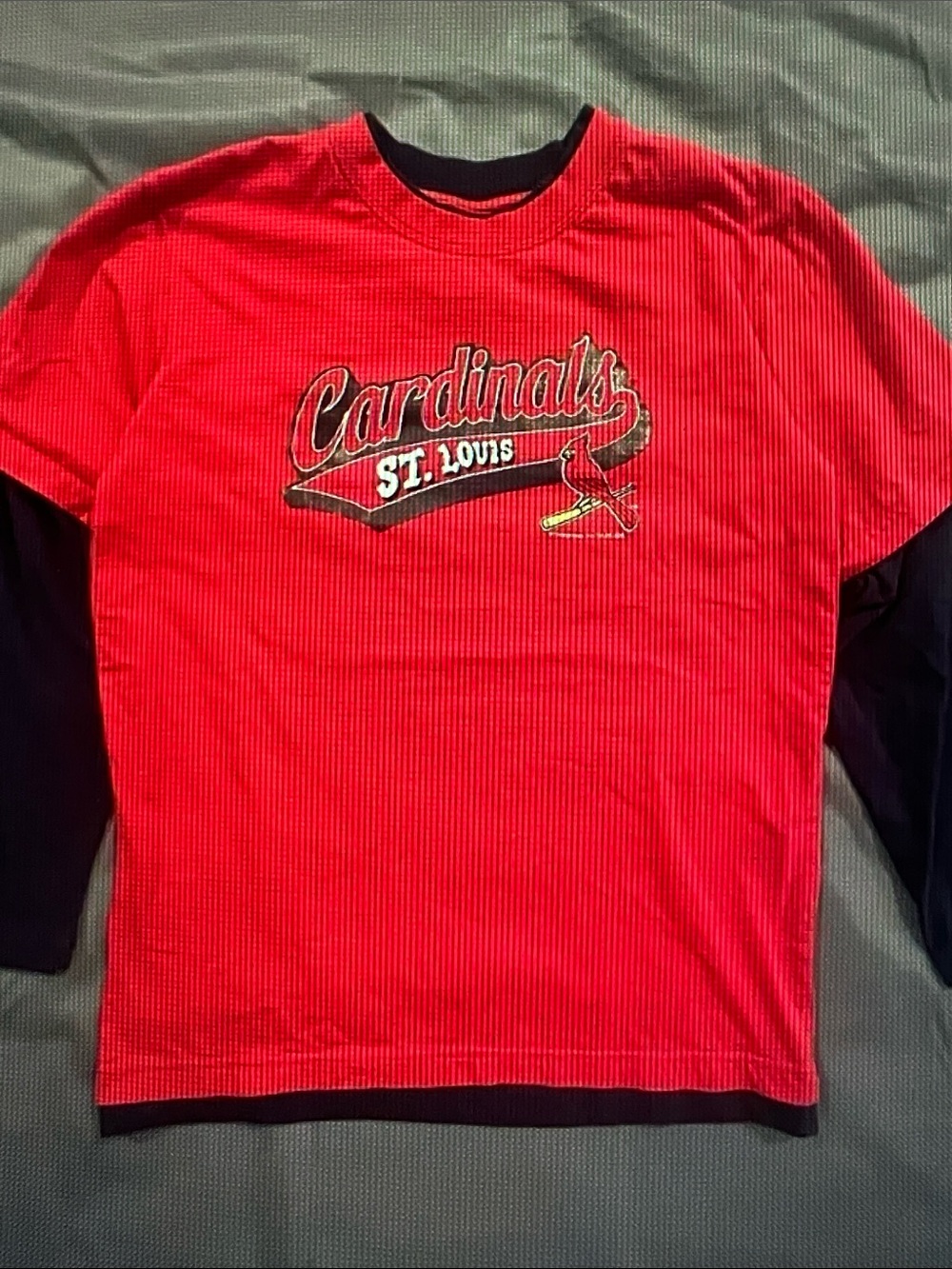 Genuine Merchandise Red with Black Sleeve St. Louis Cardinals Long Sleeve Tee